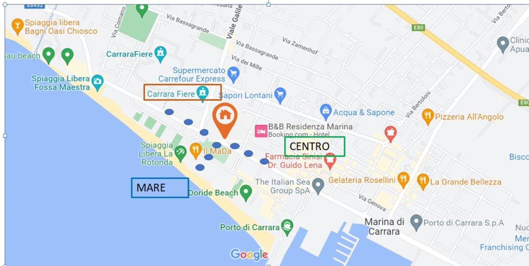 Appartamento Stella Marina A Due Passi Dal Mare E Dal Centro Marina Di Carrara Exteriér fotografie